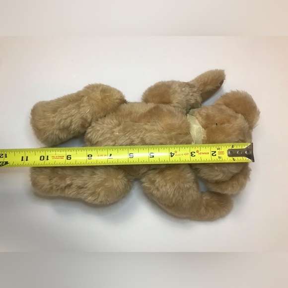 Vintage Jointed plush bear with gold scarf - Picture 6 of 7